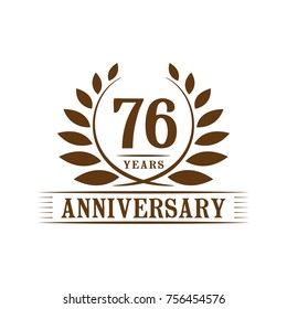 76 years anniversary logo template.