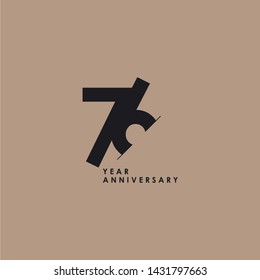 76 Years Anniversary Vector Template Design Illustration