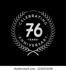 76 years design template. 76th vector and illustration.