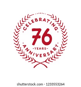 76 years design template. 76th vector and illustration.