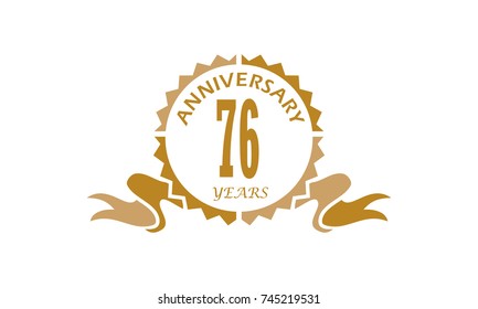 76 Years Ribbon Anniversary