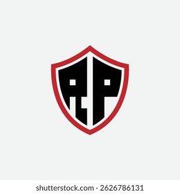 768 shield logo shape letter alphabet educational learning R P
