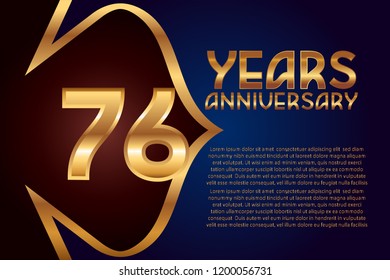 76th Anniversary numbers. background for anniversary