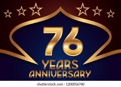 76th Anniversary numbers. background for anniversary