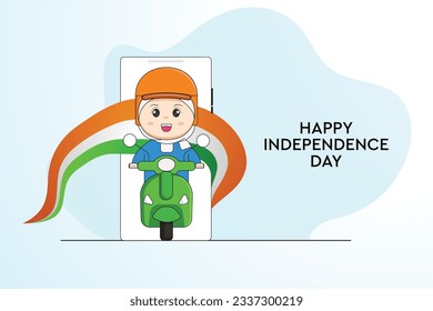 76th celebration Happy Independence Day celebrating in India on 15th August. India Vector Template Design Illustration design.