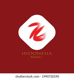 76th Indonesia Independence Day logo on red background