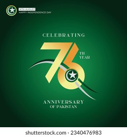 76th year independence day celebration green