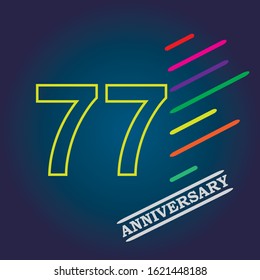 77 anniversary celebration vector concept template design