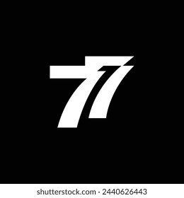 Logotipo de 77 aniversario para necesidades ceremoniales