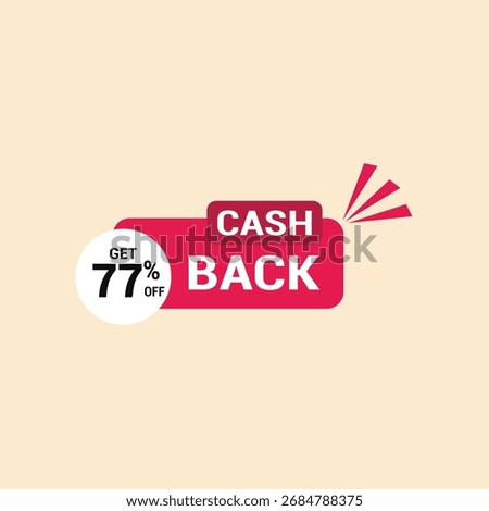 77% cash back offer icon vector a must have for savvy shoppers seeking incredible deals and discounts