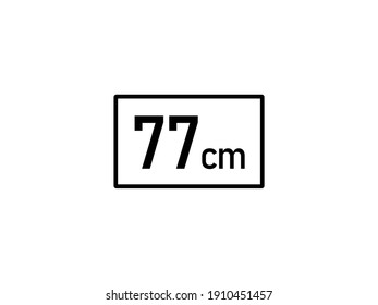 ilustración vectorial de 77 centímetros, tamaño de 77 cm
