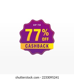 77 discount, Sales Vector badges for Labels, , Stickers, Banners, Tags, Web Stickers, New offer. Discount origami sign banner 