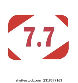 7.7 event best discount editable text style effect themed sales promotion