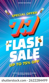 7.7 Flash sale banner template design