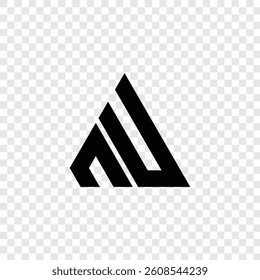 77 a logo alphabet geometric triangle word letter educational N U 