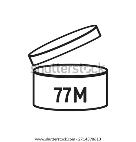 77 M SIGN vector illustration, packaging symbol Expiration period in months, expiration
