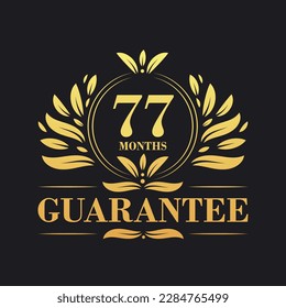 77 Months Guarantee Logo vector,  77 Months Guarantee sign symbol