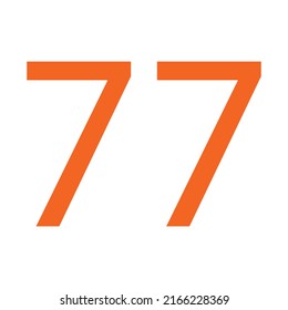 77 Number Simple Clip Art Vector Stock Vector (Royalty Free) 2166228369 ...