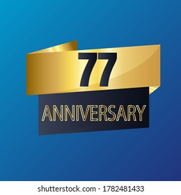 77 year anniversary celebration, vector design for celebrations, invitation cards and greeting cards