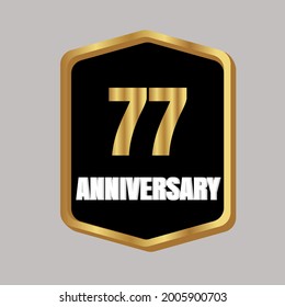 77 year anniversary celebration, vector design for celebrations, invitation cards and greeting cards