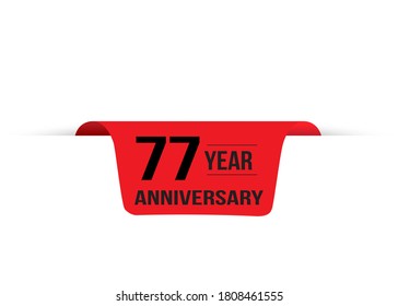 Illustration zum Design von Vektorvorlagen zum 77-jährigen Jubiläum