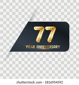 77 Years Anniversary Celebration Vector Template Design Illustration
