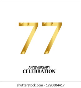 77 YEARS ANNIVERSARY CELEBRATION VECTOR TEMPLATE DESIGN ILLUSTRATION