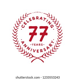 77 years design template. 77th vector and illustration.