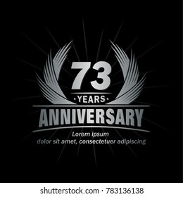 77 years design template. Anniversary vector and illustration template.