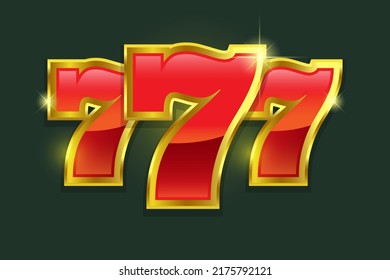 777. Casino games element. Vector stock illustration