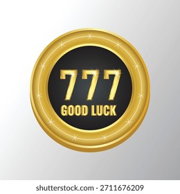 777 diseño de Vector de buena suerte
