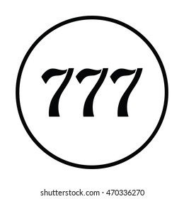 777 Icon Thin Circle Design Vector Stock Vector (Royalty Free ...