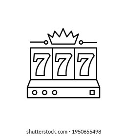 777 сolor line icon. Pictogram for web page, mobile app, promo. UI UX GUI design element. Editable stroke.