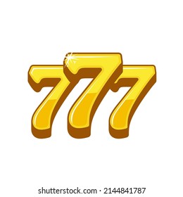 777 Lucky Numbers Cartoon Vector Stock Vector (Royalty Free) 2144841787 ...