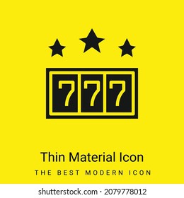 777 minimal bright yellow material icon