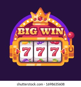 777 Slotmaschine Big win. Casino-Wohnung