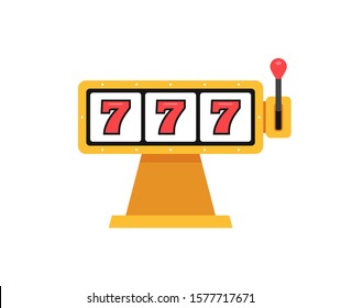 777 Slot Machine. Casino vegas game. isolated on white background