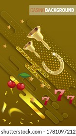 777 slots 3d element isolated on white background with place for text casino object 777 icons gold coins red button play