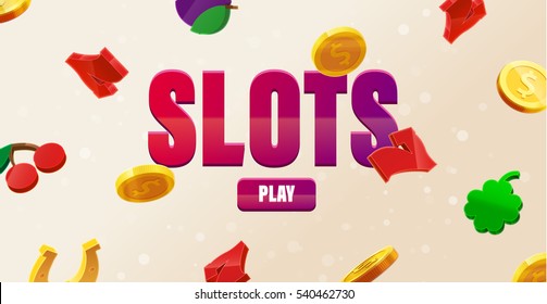 777 slots 3d element isolated on white background with place for text casino object 777 icons gold coins red button play