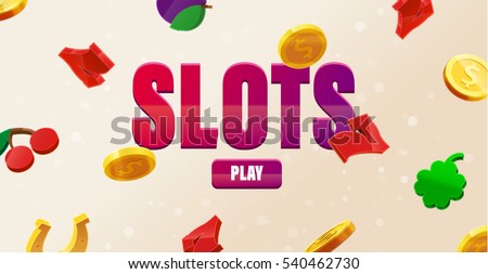 777 slots 3d element isolated on white background with place for text casino object 777 icons gold coins red button play