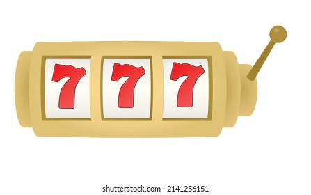 777 ranura de giro ganadora. ilustración vectorial