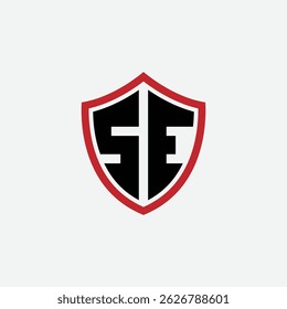 778 escudo logotipo forma letra alfabeto aprendizagem educacional S E