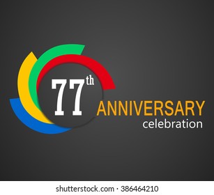 77th Anniversary celebration background, 77 years anniversary card illustration - vector eps10