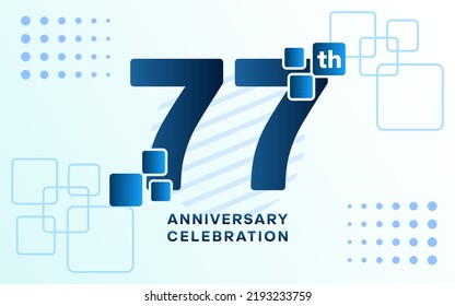 77th Anniversary celebration logotype. Anniversary celebration template design, Vector illustrations.