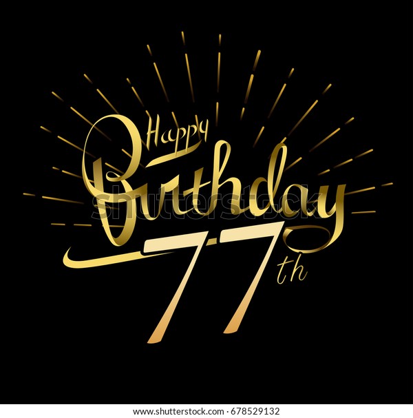 77th Happy Birthday Logo Beautiful Greeting Stock Vector (Royalty Free ...