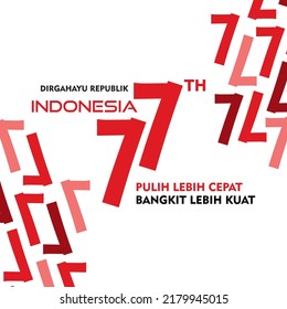 77th Indonesia independence day 2022 vector illustration
