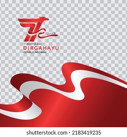 77th Indonesia Independence Day celebration in Indonesian language. Usable for social media post.
