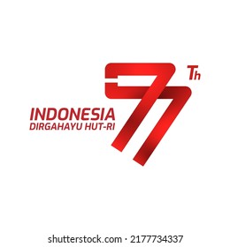 77th Indonesia Independence day logo. Dirgahayu translates to longevity or long lived