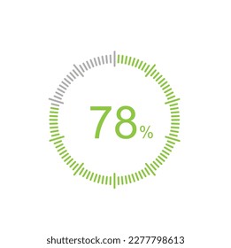78% circle percentage diagrams, 78 Percentage ready to use for web design, infographic or business.