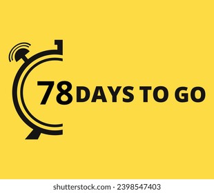 78 Days to go Countdown left days banner. Banner and Poster. vector illustration.